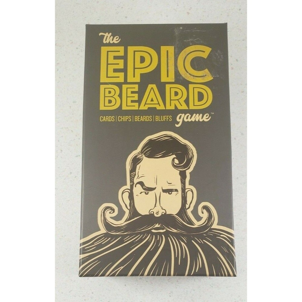 The Epic Beard Game Cards Chips Beards Bluffing Game New In Box